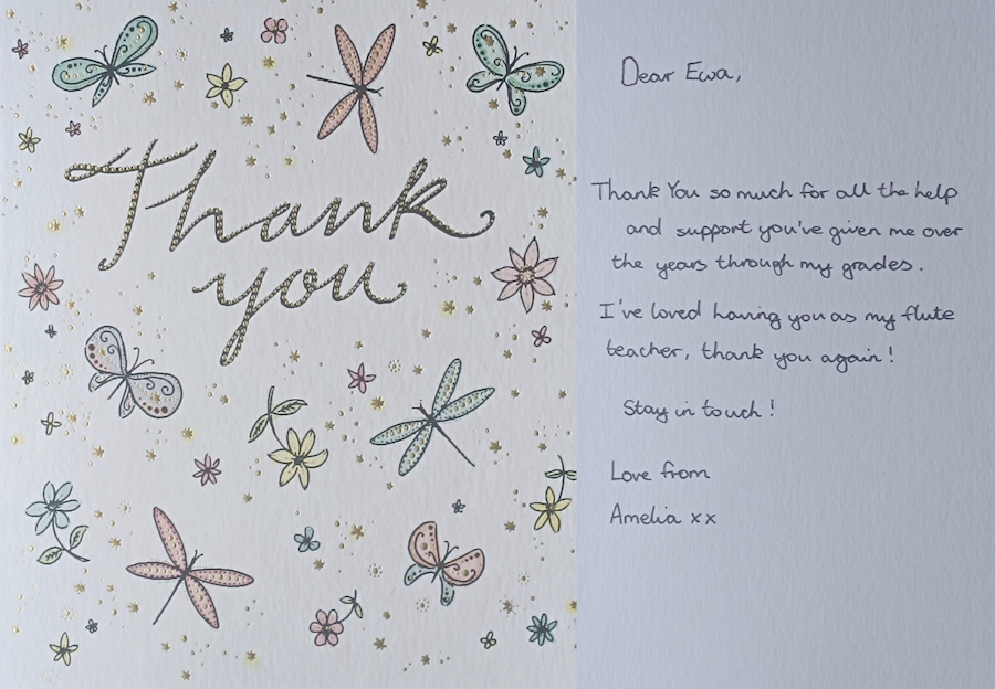 Amelia Thank you card 900